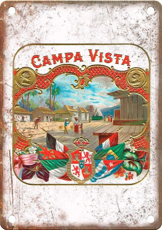 Campa Vista Cigar Reproduction Aluminum Sign — product artwork