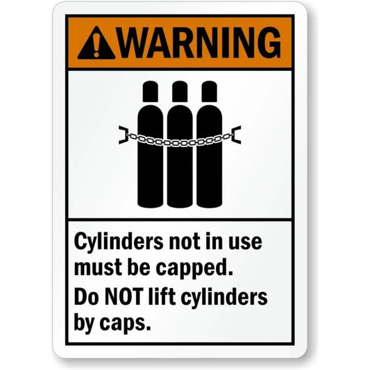 Cylinders Not Is Use Aluminum Sign — product artwork