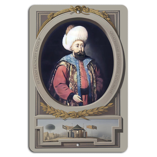 Sultan Bayezid Ottoman Vintage Aluminum Sign — product artwork