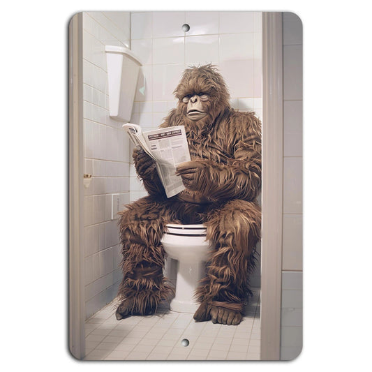 Bigfoot Bathroom Quirky Bathroom Aluminum Sign — product artwork