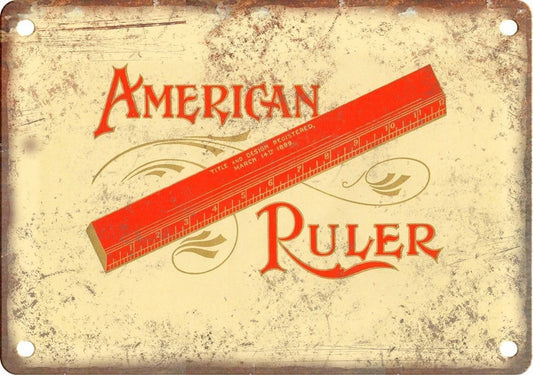 Cigar Box American Ruler Reproduction Aluminum Sign — product artwork