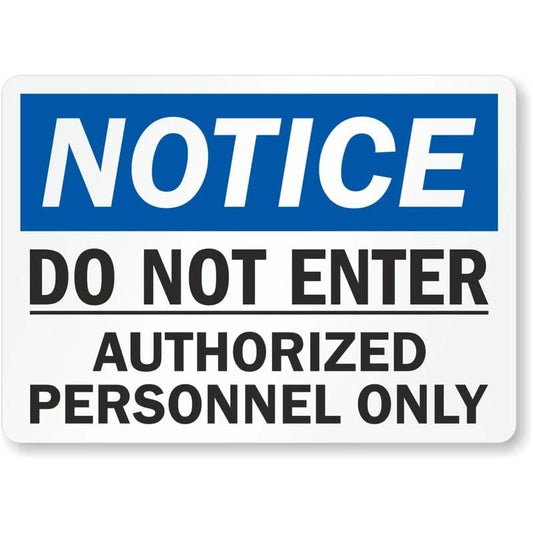 Do Not Enter Warning Safety Aluminum Sign — product artwork