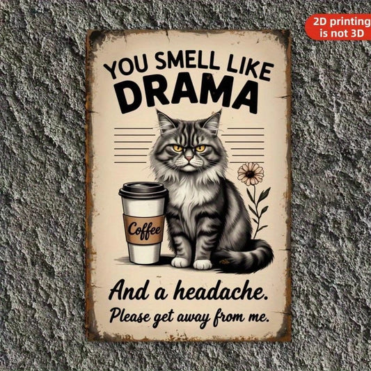British Shorthair Funny Cat Aluminum Sign — product artwork
