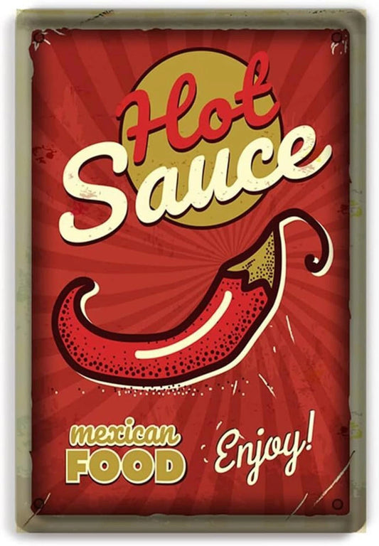 Chili Sauce Funny Restaurant Aluminum Sign — product artwork