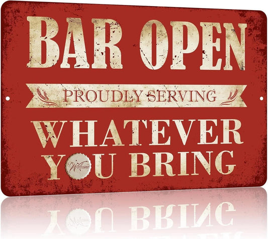 Vintage Bar Funny Bar Man Cave Décor Aluminum Sign — product artwork