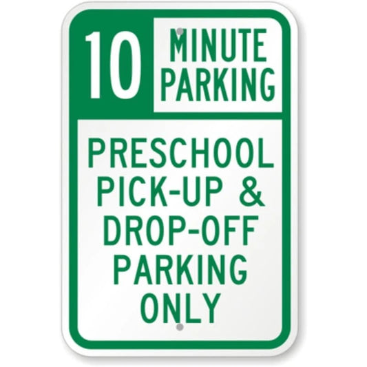 Time Limit Parking Only Aluminum Sign — product artwork