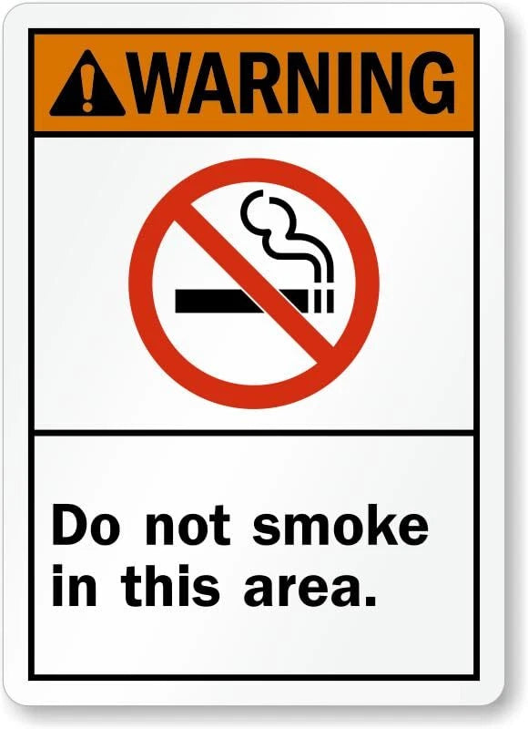 Do Not Smoke Holes Aluminum Sign — product artwork