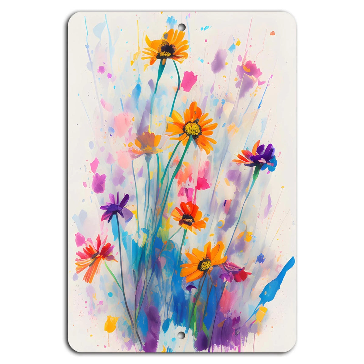 Flower Art Aluminum Sign — product artwork