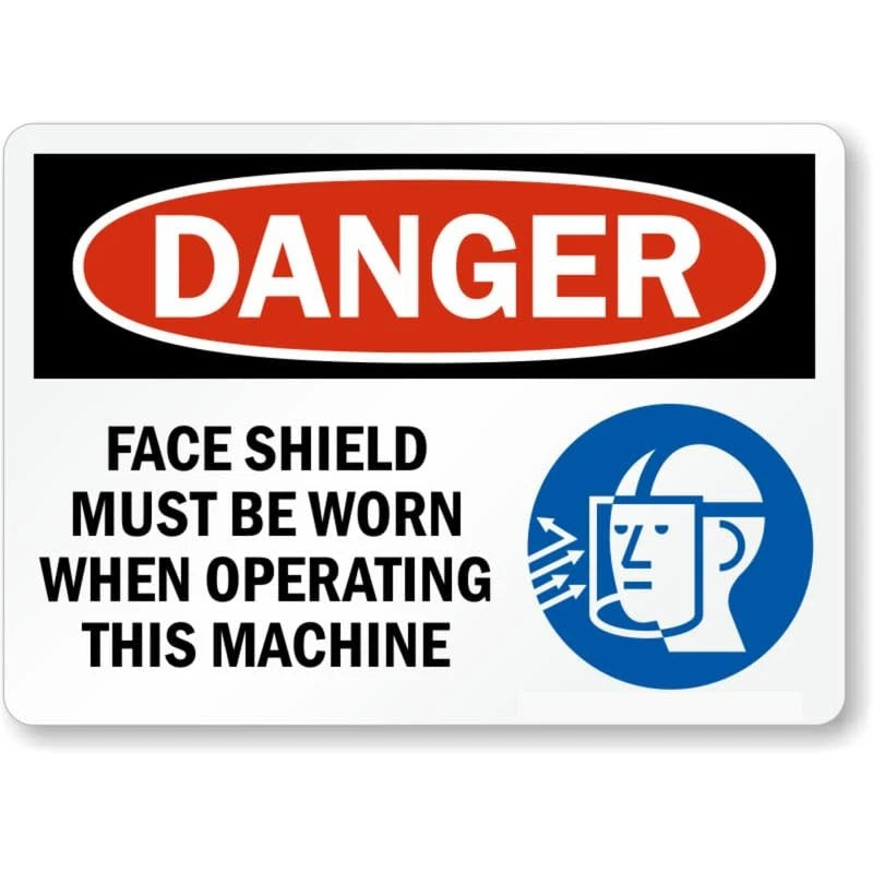 Face Shield Be Worn Aluminum Sign — product artwork