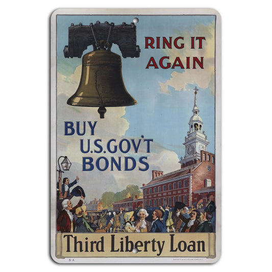 U.S. Gov't Bonds Vintage Aluminum Sign — product artwork