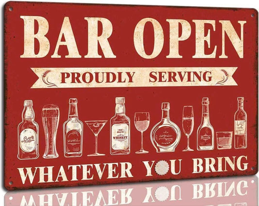 Retro Bar Funny Man Cave Home Décor Aluminum Sign — product artwork