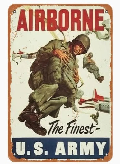 Airborne U.S. Army Finest Aluminum Sign — product artwork