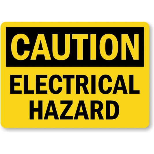 Caution Electrical Hazard Aluminum Sign — product artwork