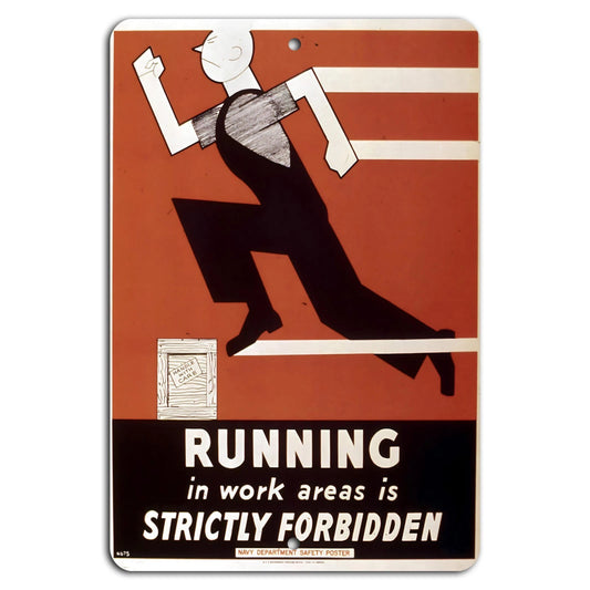 Safety Work Vertical Aluminum Sign — product artwork