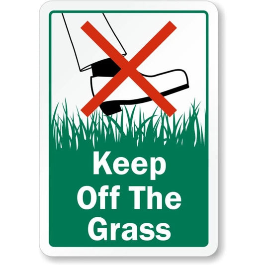 Keep Off the Grass Aluminum Sign — product artwork