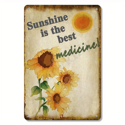 Sunflower Vintage Retro Funny Aluminum Sign — product artwork