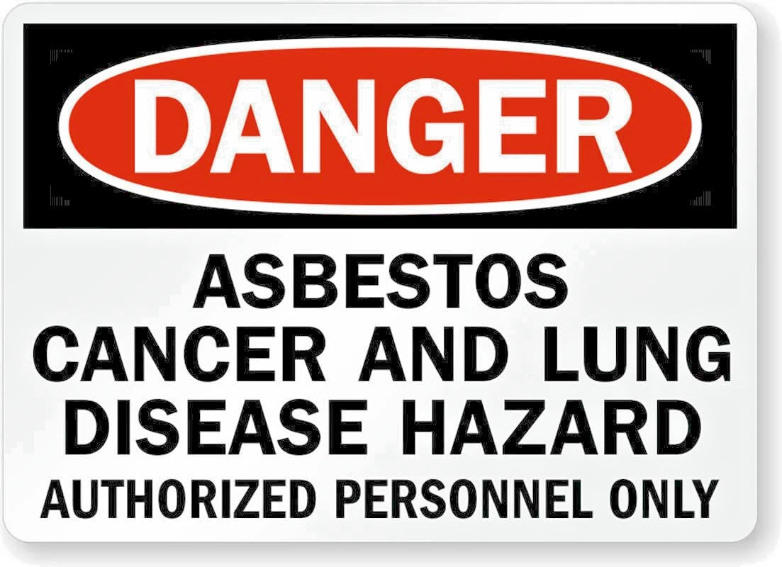 Danger Asbestos Cancer and Lung Disease Hazard Sign — product artwork