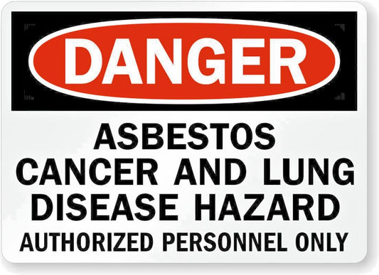 Danger Asbestos Cancer and Lung Disease Hazard Sign — product artwork