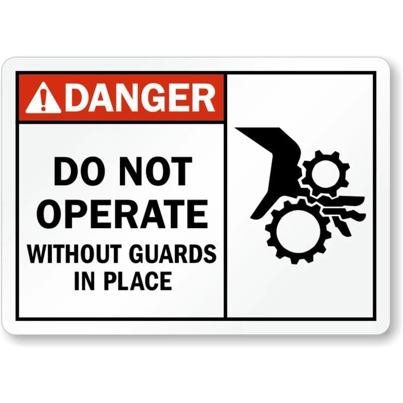 Danger Do Not Operate Safety Warning Aluminum Sign — product artwork