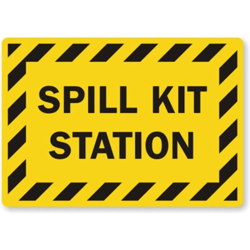 Spill Kit Station Aluminum Sign — product artwork
