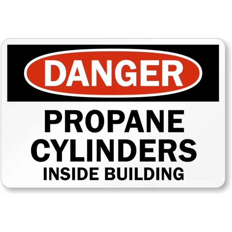 Propane Warning Safety Aluminum Sign — product artwork
