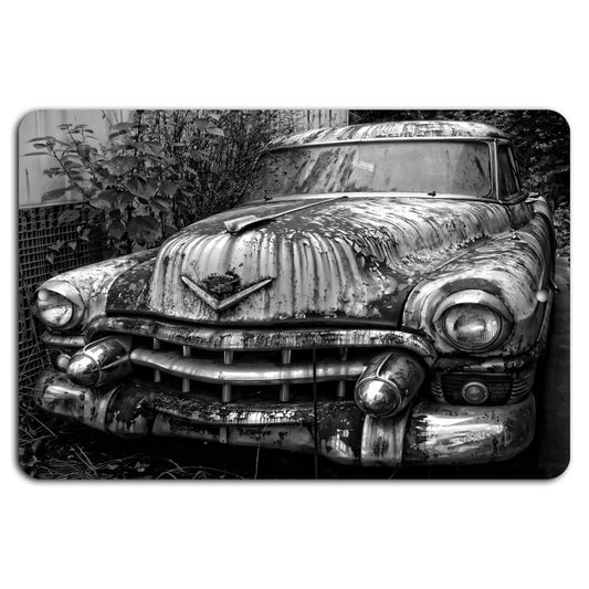 Vintage Car Rustic Garage Aluminum Sign — product artwork