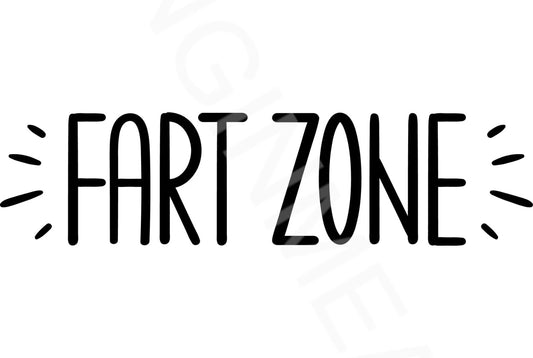 Funny Bathroom Fart Zone Aluminum Sign — product artwork