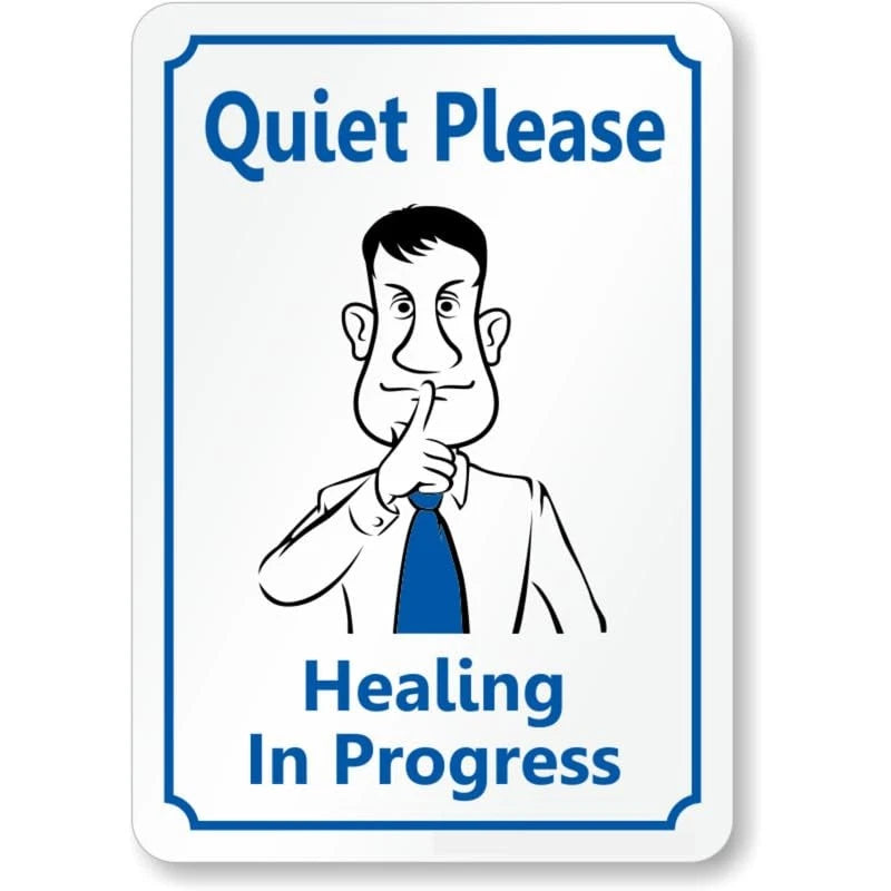 Quiet Hospital Aluminum Sign — product artwork