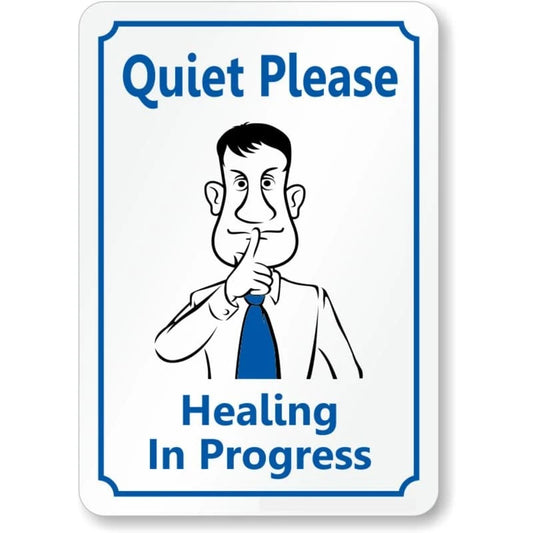 Quiet Hospital Aluminum Sign — product artwork