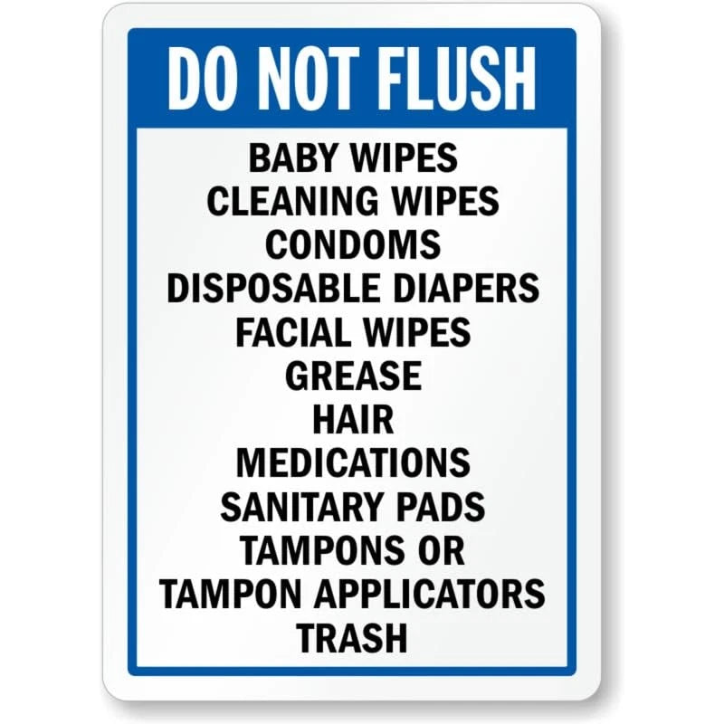 Do Not Flush Etiquettes Aluminum Sign — product artwork