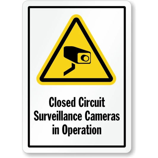 Cctv Surveillance Operation Aluminum Sign — product artwork