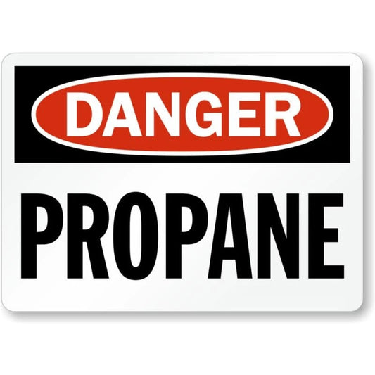 Propane Danger Aluminum Sign — product artwork