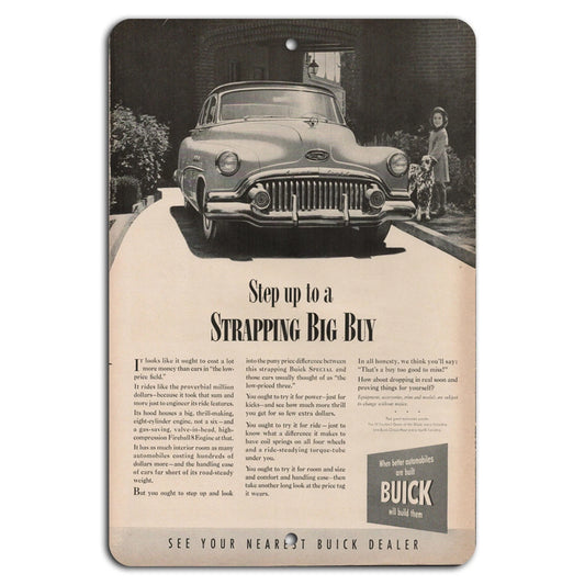 Vintage Buick Retro Automotive Aluminum Sign — product artwork