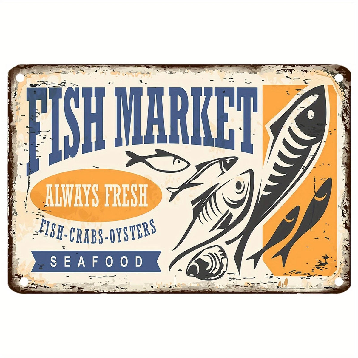 Fish Market Aluminum Sign — product artwork