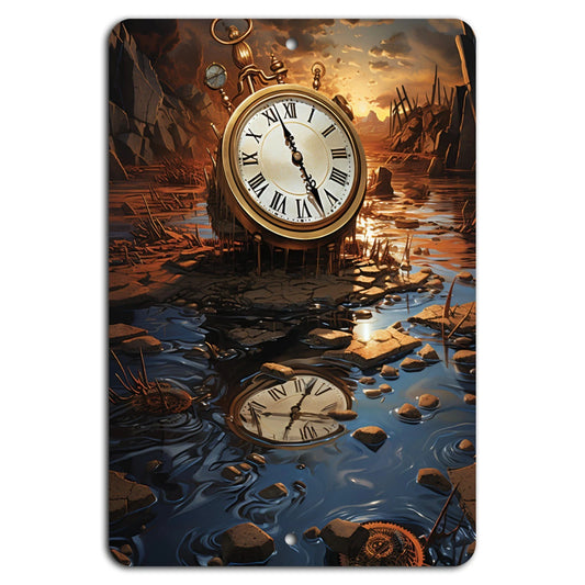 Surreal Landscape Vintage Aluminum Sign — product artwork