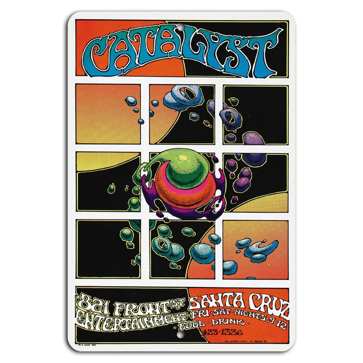 Retro Psychedelic Garage Bohemian Art Aluminum Sign — product artwork