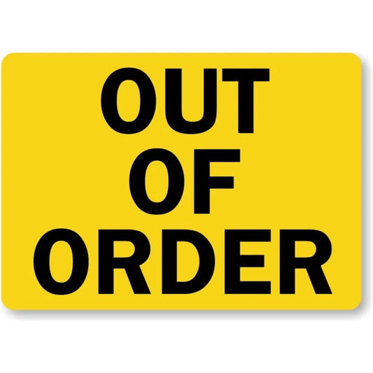 Out of Order Machine Service Aluminum Sign — product artwork