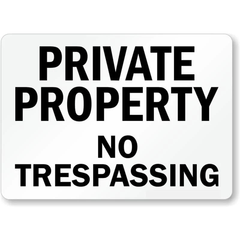 Private Property No Trespassing Sign — product artwork