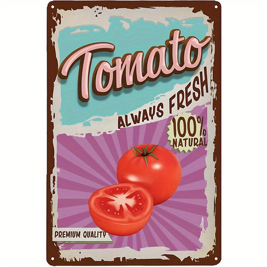 Vintage Tomato Funny Kitchen Garden Aluminum Sign — product artwork