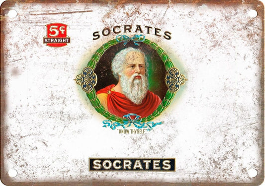 Cigar Box Reproduction Wall Art Socrates Aluminum Sign — product artwork