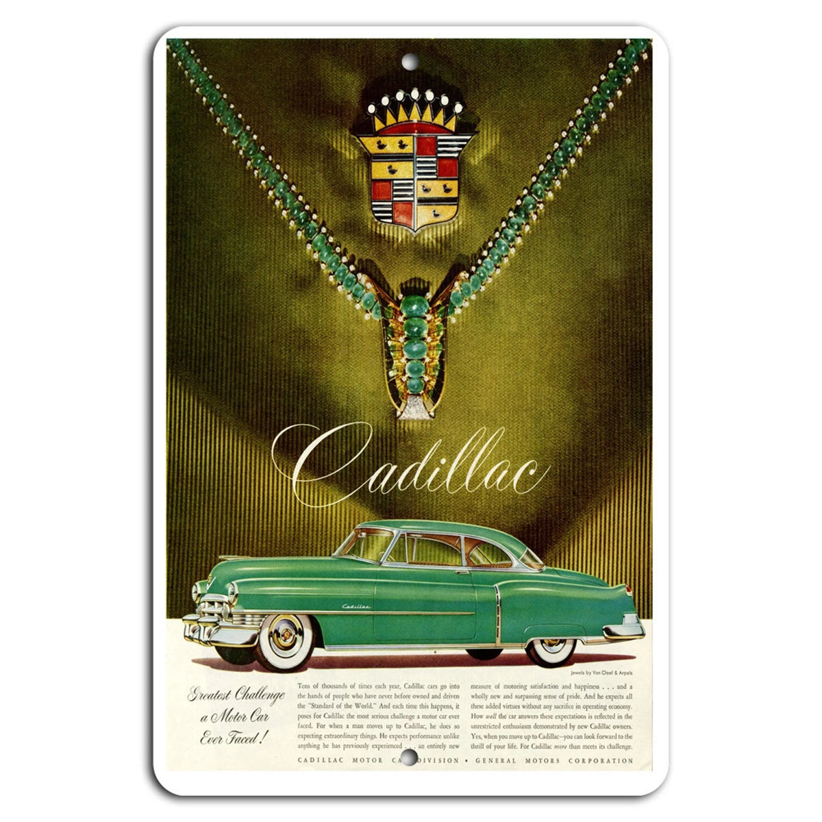 Cadillac Vintage Classic Car Garage Aluminum Sign — product artwork