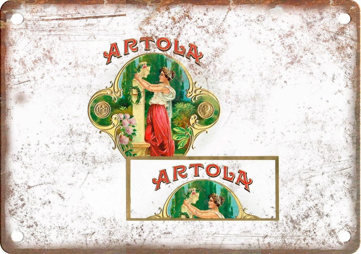 Artola Cigar Box Label Reproduction Aluminum Sign — product artwork