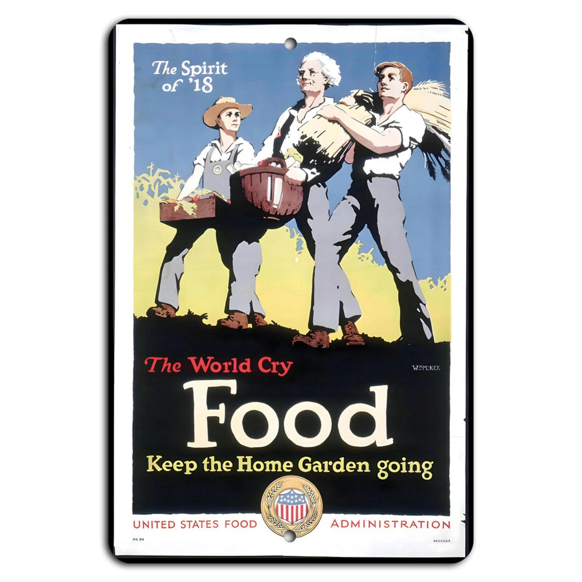 Garden Vintage Rustic Americana Aluminum Sign — product artwork
