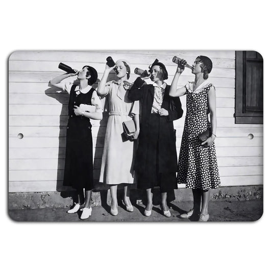 Vintage Ladies Horizontal Retro Aluminum Sign — product artwork