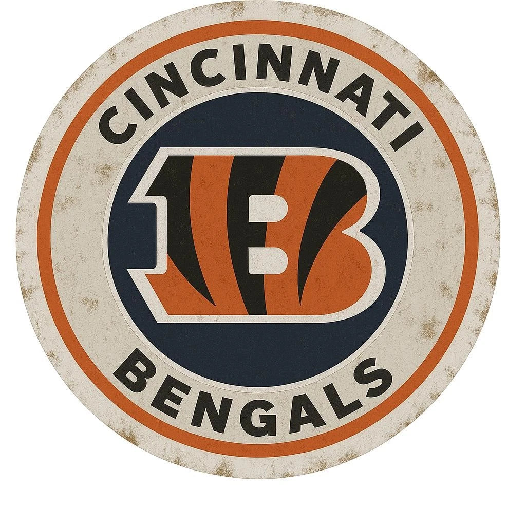Cincinnati Bengals Round Aluminum Sign — product artwork