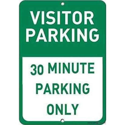 Parking Warning Visitor Minute Only Aluminum Sign — product artwork
