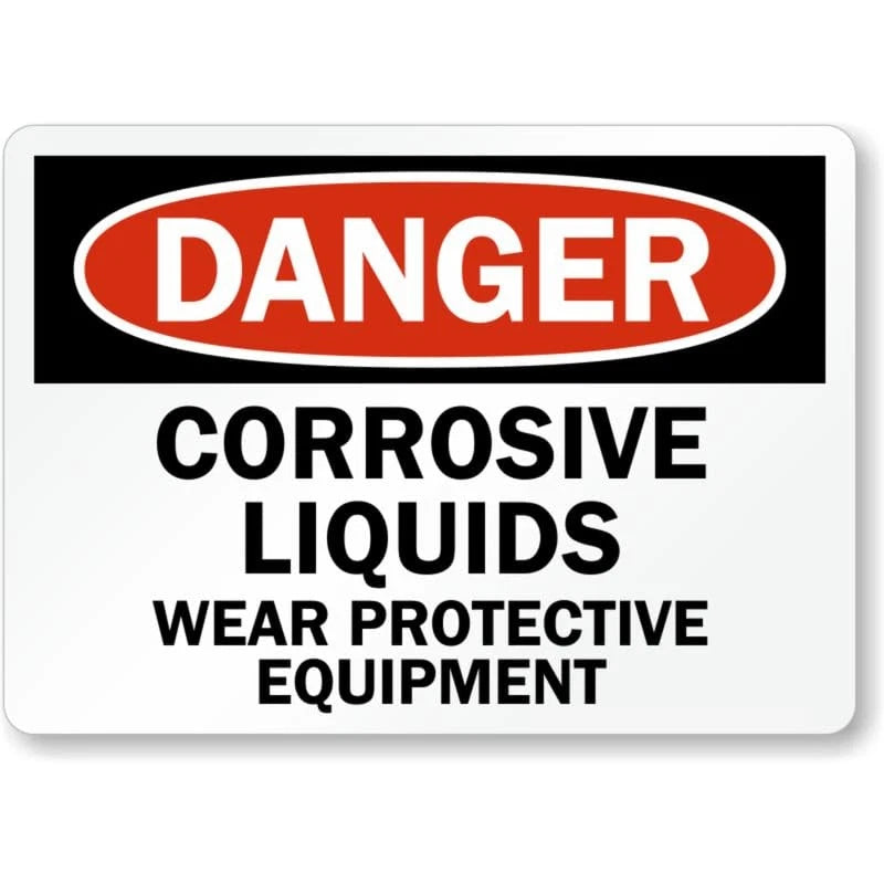 Liquid Equipment Danger Aluminum Sign — product artwork