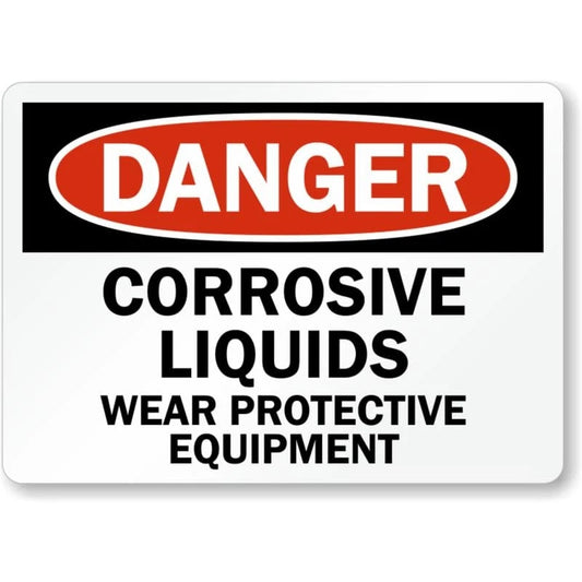 Liquid Equipment Danger Aluminum Sign — product artwork