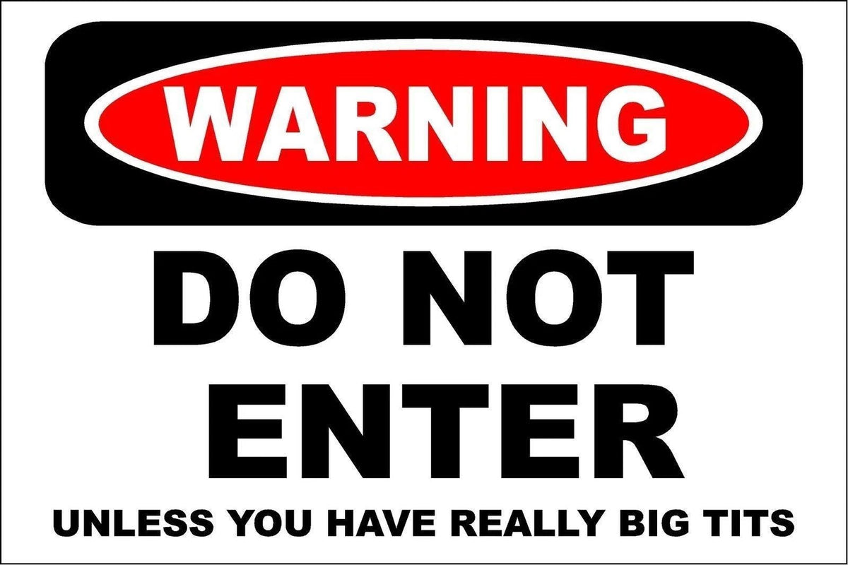 Novelty Sticker Tiger Warning Funny Street Aluminum Sign — product artwork