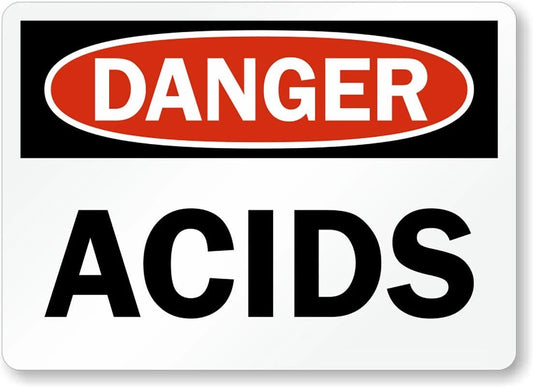 Osha Danger Acids Safety Aluminum Sign — product artwork